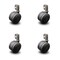 Service Caster 3" Black Soft Twin Wheel Caster with Inside Mount Set Service Caster SCC-GR02S75-TPR-BLK-716-4-CB90-4 - alternate 1